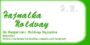 hajnalka moldvay business card